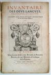 MONET, PHILIBERT, S.J. Invantaire des Deus Langues, Françoise, et Latine. 1636